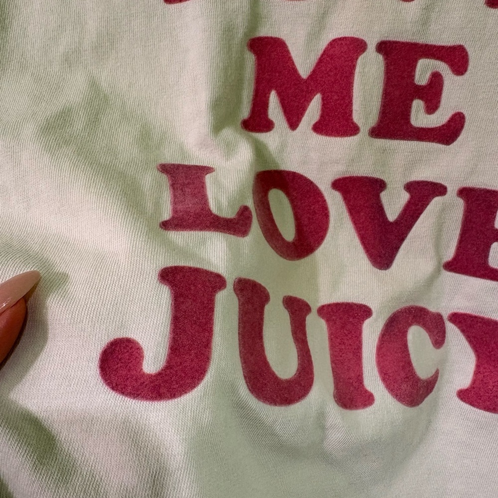 Y2K Vintage JUICY COUTURE single stitch basic white cotton velvet tee shirt Sm - Picture 7 of 8